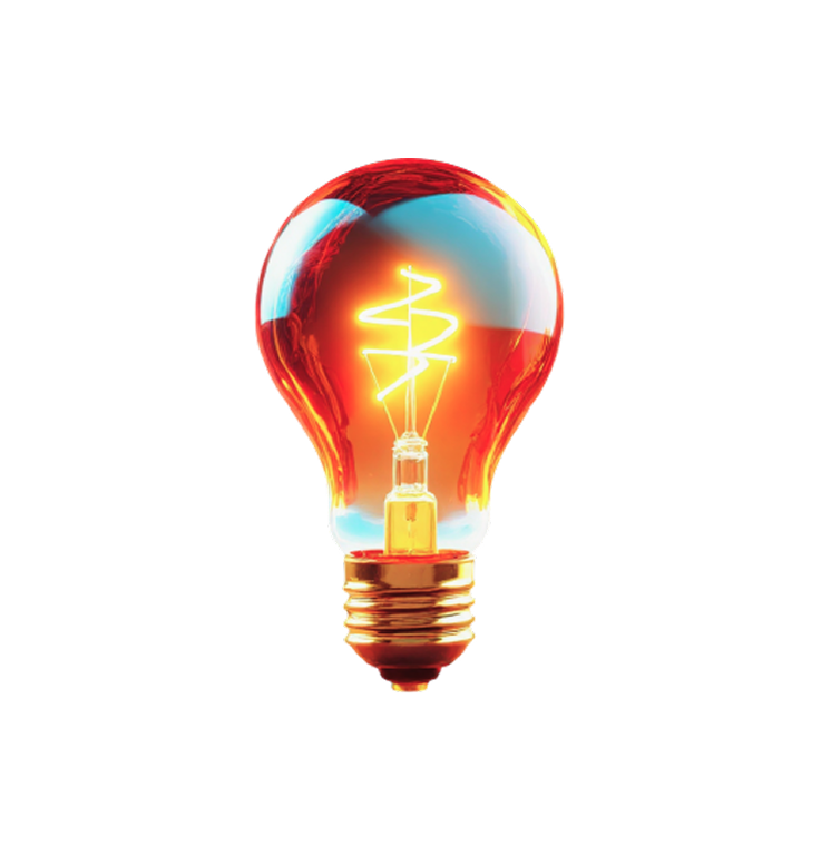 Idea - 3D icon representing creative thinking and innovation