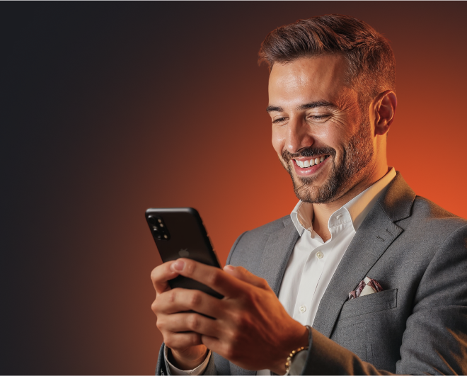 Professional businessman using smartphone - FlashPoint success story
